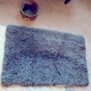 Dark Blue fuzzy carpet